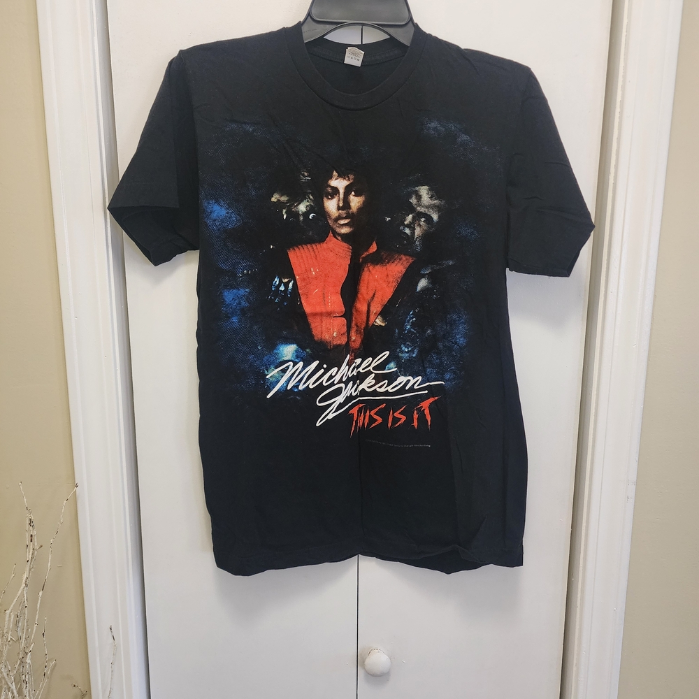 Michael Jackson THIS IS IT Black Graphic THRILLER T-Shirt